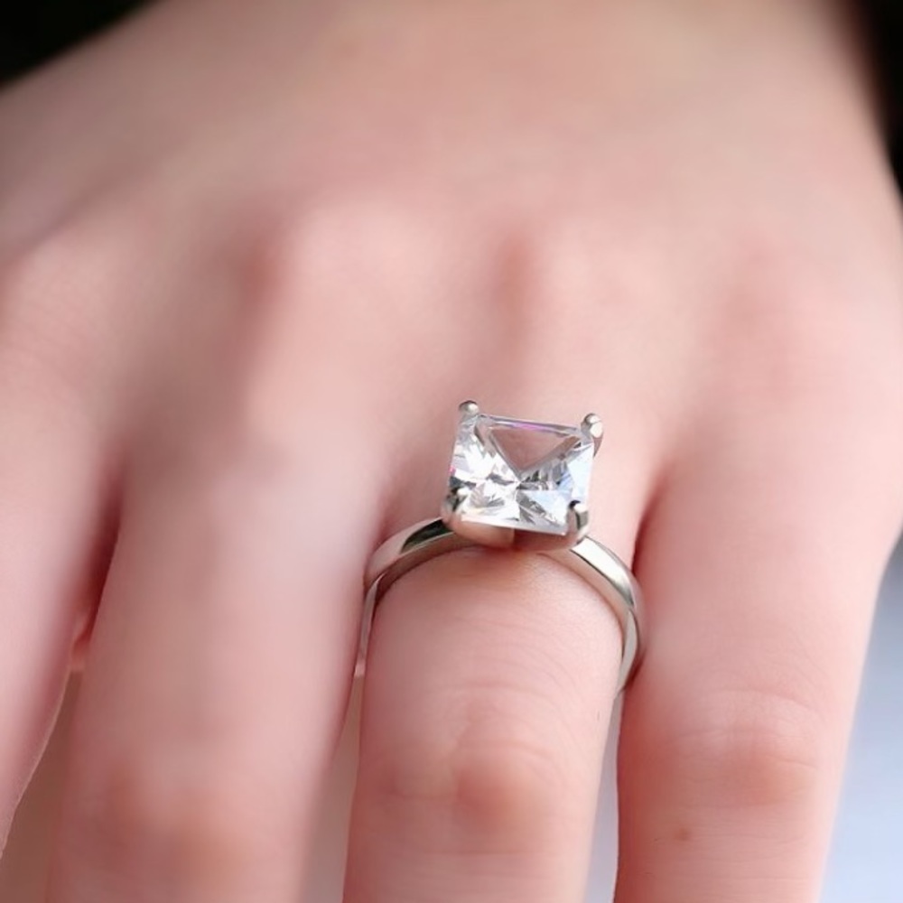 🔥💎New white sapphire sterling silver ring - Picture 3 of 4